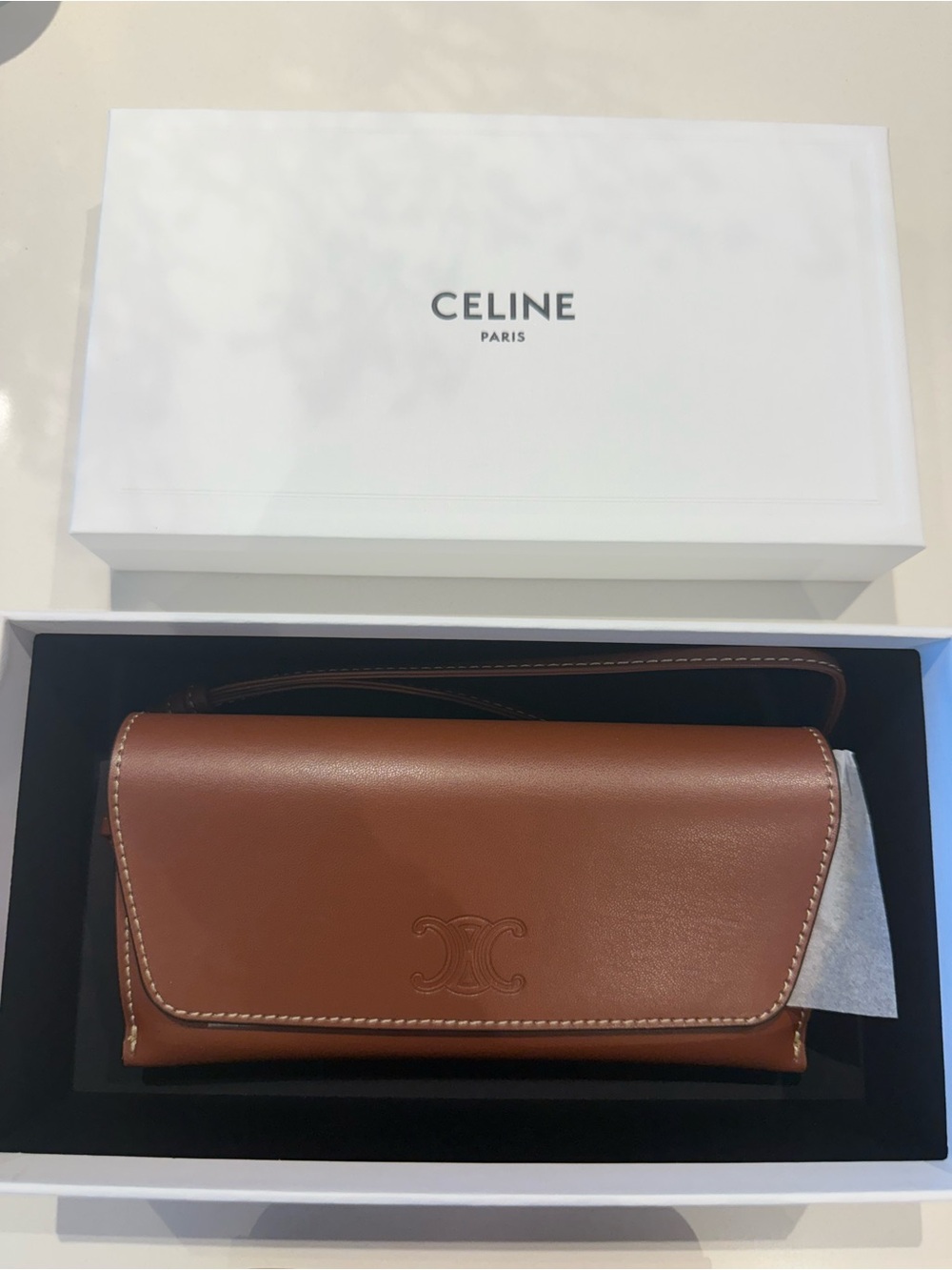 Celine Tortoiseshell Sunglasses with Gold Logo Accent - Picture 5 of 5